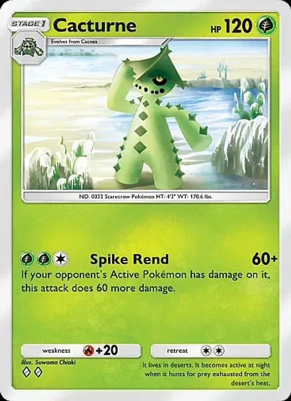 Cacturne card in English