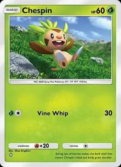 Chespin card in English