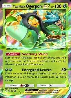 Teal Mask Ogerpon ex card in English