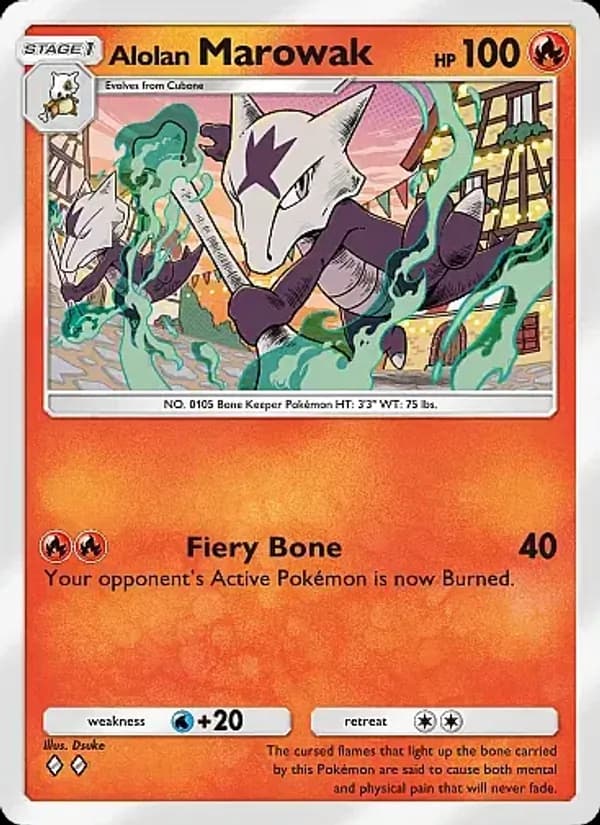 Alolan Marowak card in English