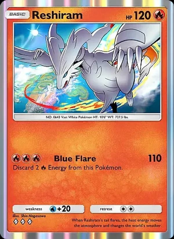Reshiram card in English