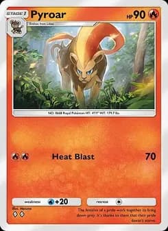 Pyroar card in English