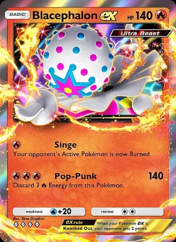 Blacephalon ex card in English