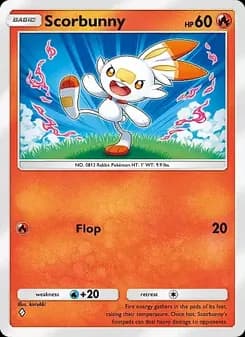 Scorbunny card in English
