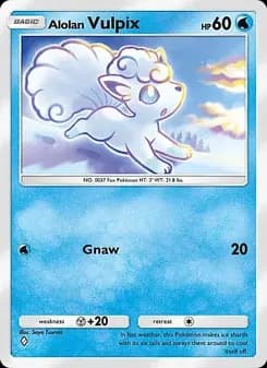 Alolan Vulpix card in English