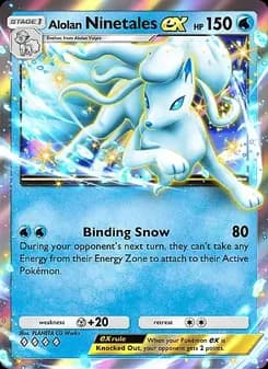 Alolan Ninetales ex card in English