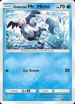 Galarian Mr. Mime card in English