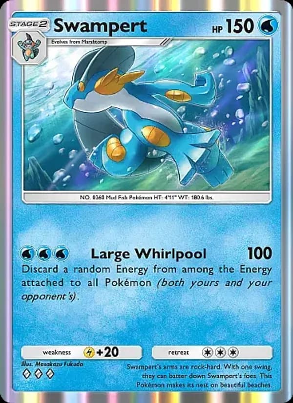 Swampert card in English