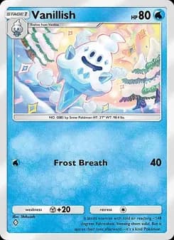Vanillish card in English