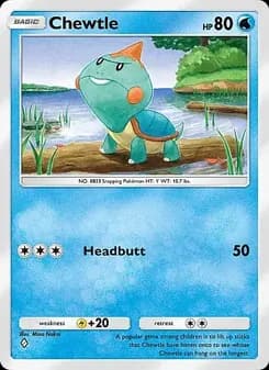 Chewtle card in English
