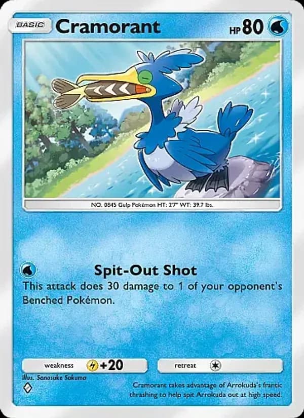 Cramorant card in English
