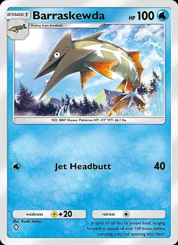 Barraskewda card in English