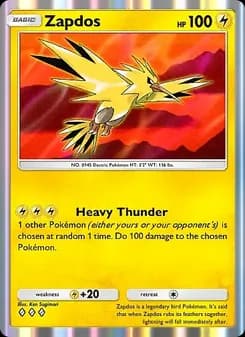 Zapdos card in English