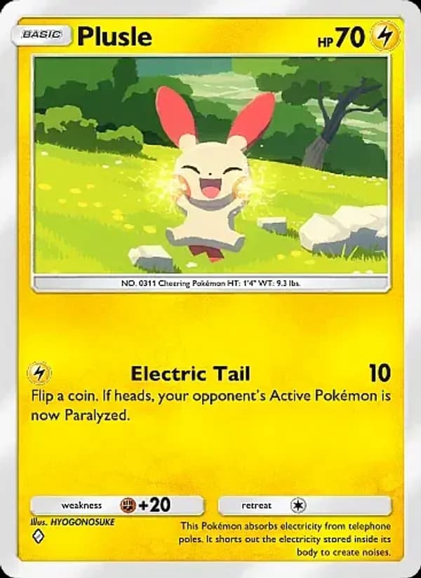 Plusle card in English