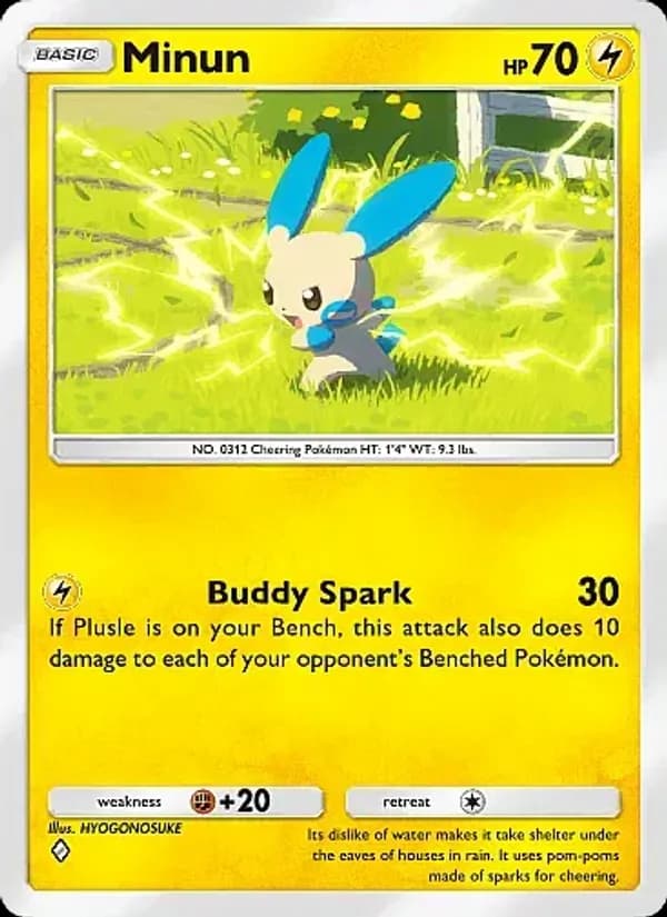Minun card in English