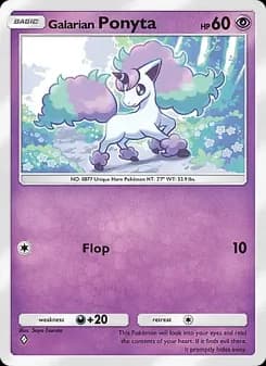 Galarian Ponyta card in English