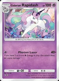 Galarian Rapidash card in English