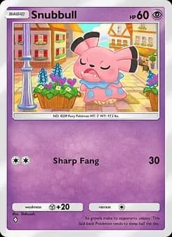 Snubbull card in English