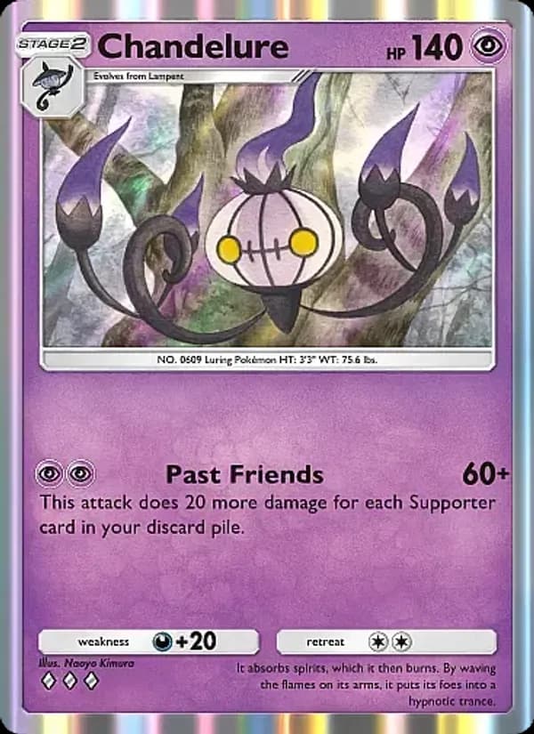 Chandelure card in English