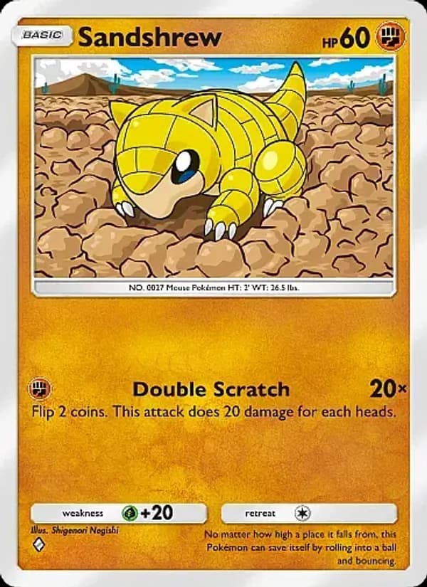 Sandshrew card in English