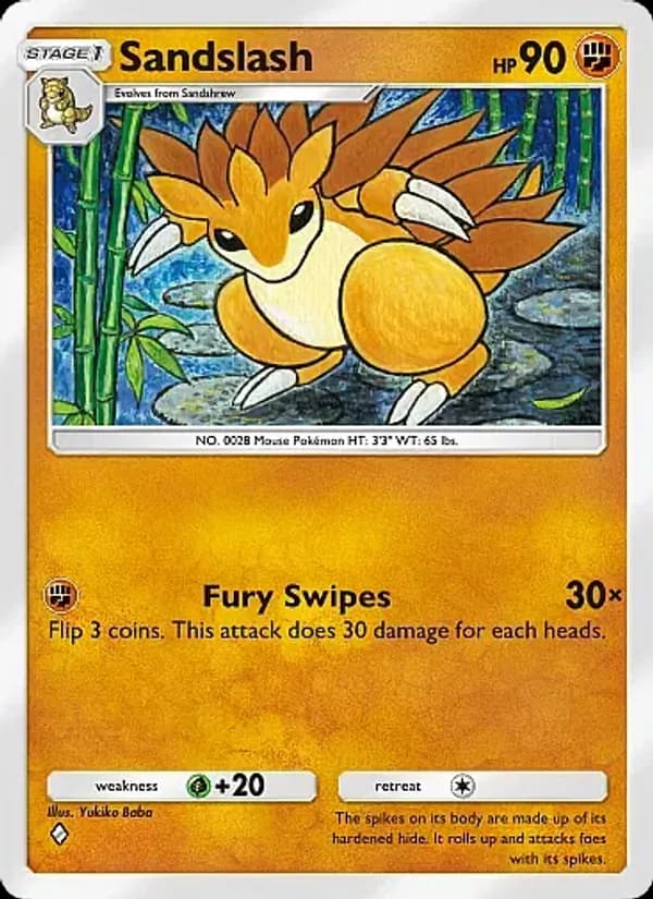 Sandslash card in English
