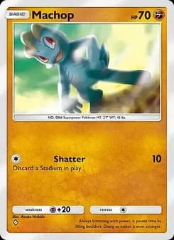 Machop card in English