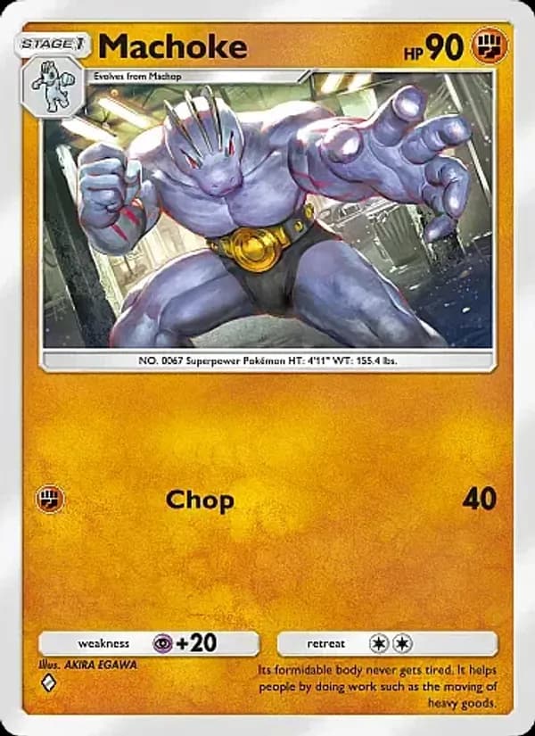 Machoke card in English