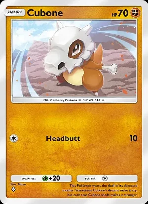 Cubone card in English