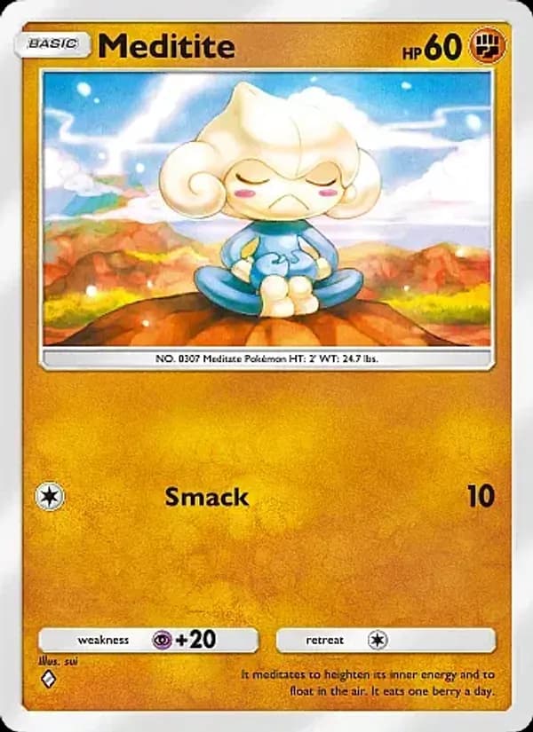 Meditite card in English