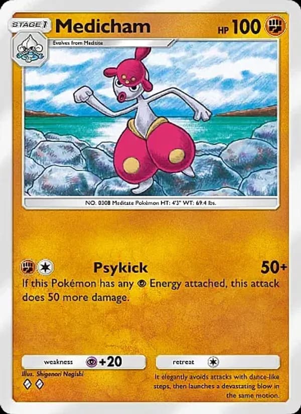 Medicham card in English