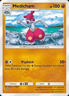 Medicham card in English
