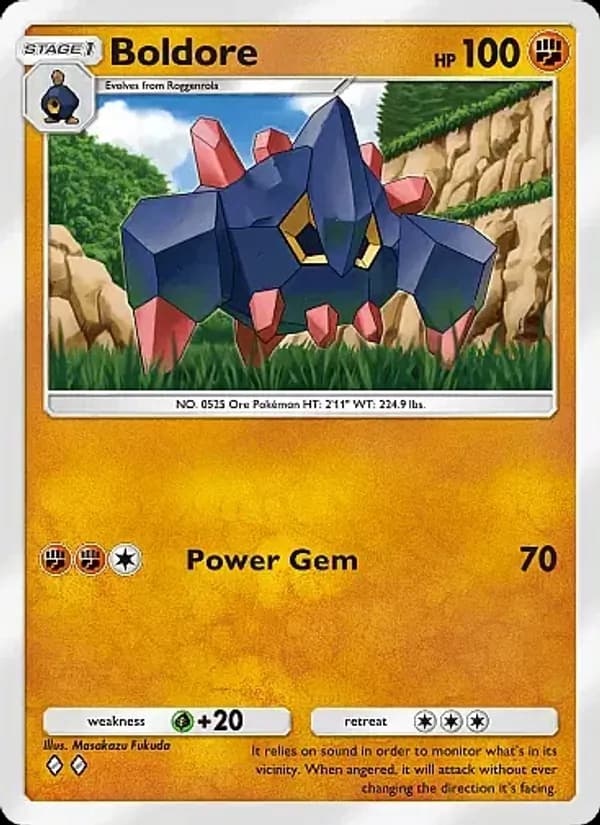 Boldore card in English