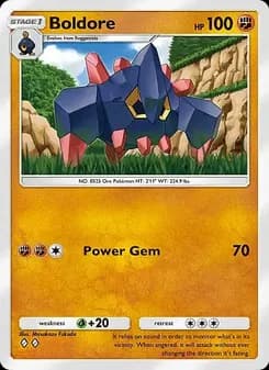 Boldore card in English