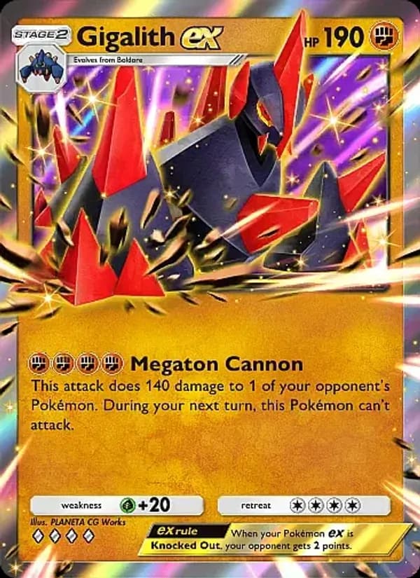 Gigalith ex card in English