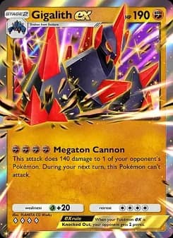 Gigalith ex card in English
