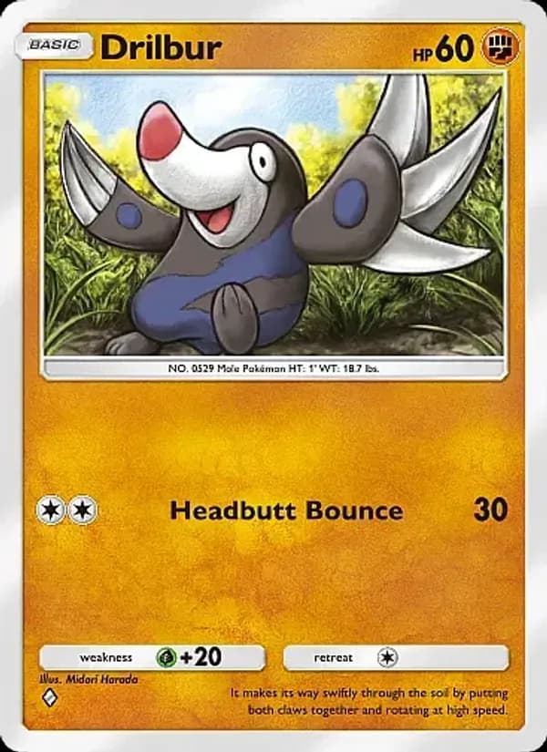 Drilbur card in English