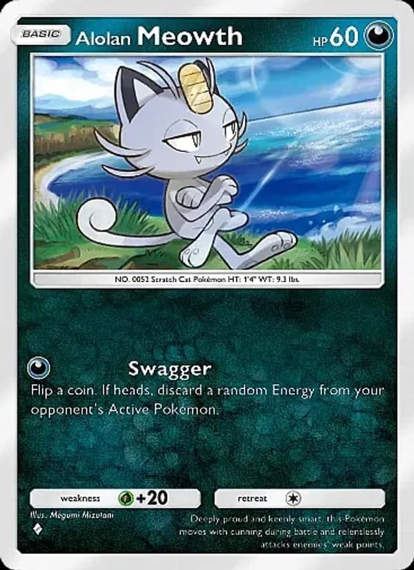 Alolan Meowth card in English