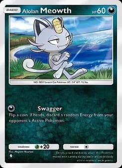 Alolan Meowth card in English