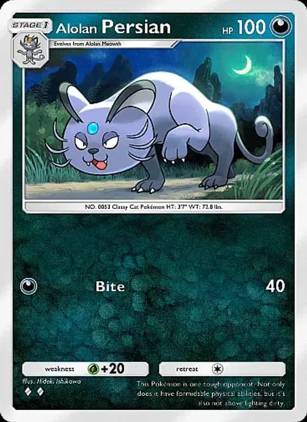 Alolan Persian card in English
