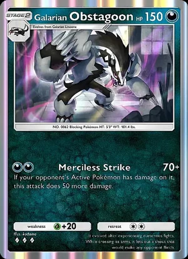 Galarian Obstagoon card in English