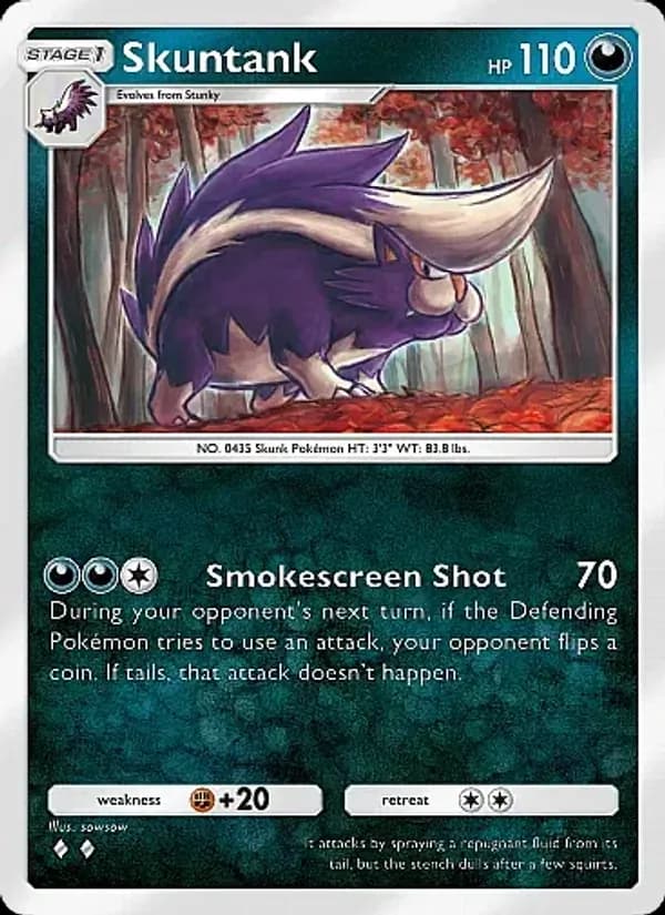 Skuntank card in English