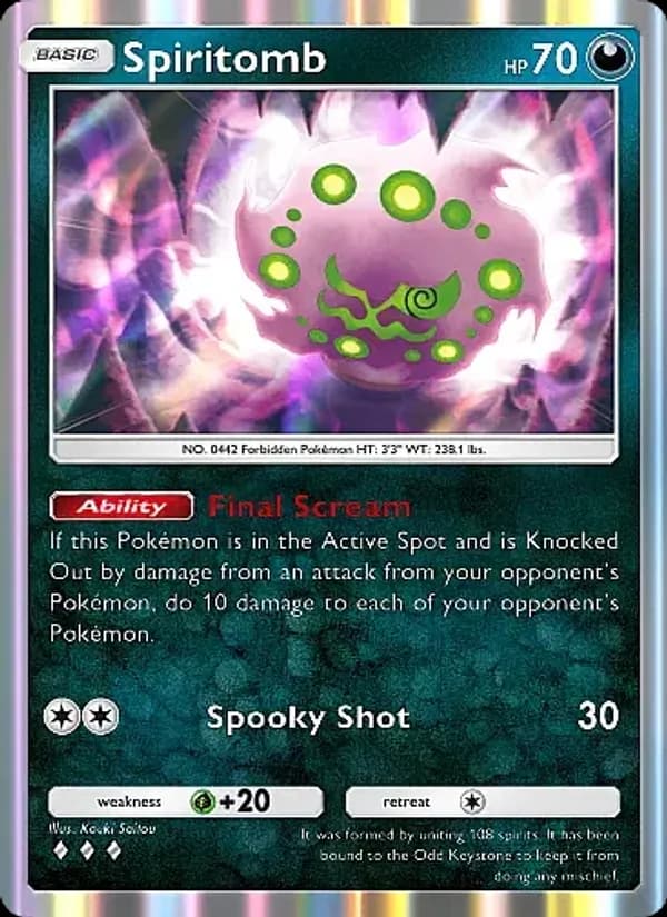 Spiritomb card in English