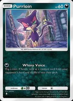 Purrloin card in English