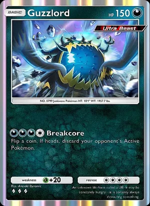 Guzzlord card in English