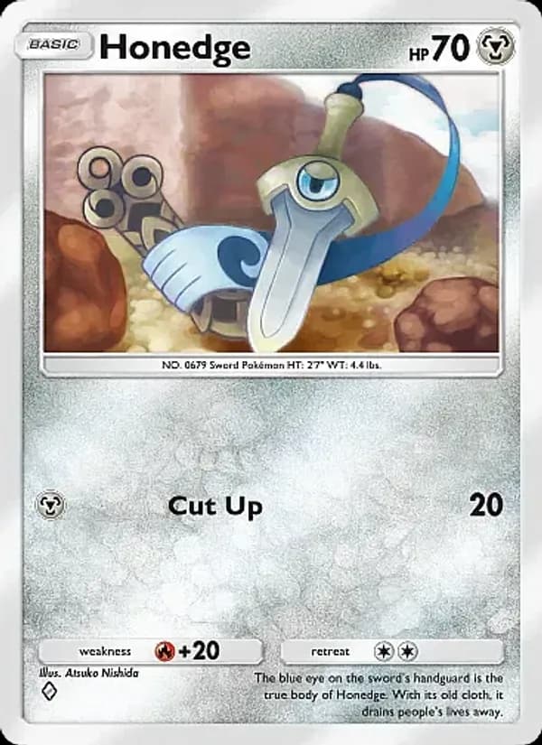 Honedge card in English