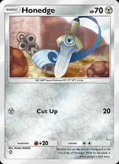 Honedge card in English