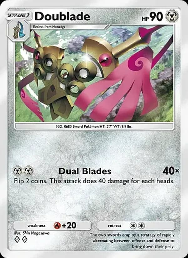 Doublade card in English