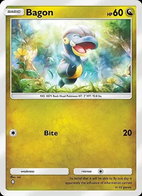 Bagon card in English