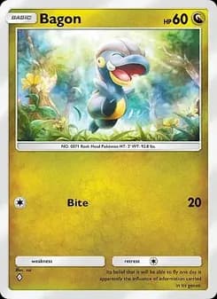 Bagon card in English