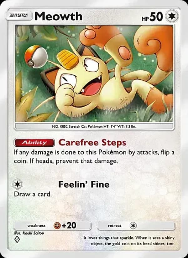 Meowth card in English